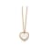 14K Yellow Gold Mother of Pearl Heart 16 Inch with 2 Inch Extension Necklace