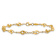 10k Yellow Gold Polished and Laser Design Spiral Link Bracelet