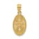 14K Yellow Gold Polished Small Cross Medal Pendant