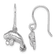 Rhodium Over Sterling Silver Manatee Dangle Earrings