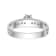 Rhodium Over 14K White Gold AA Quality Trio Engagement Ring 0.13ctw