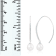 7-8mm white cultured freshwater pearl rhodium over sterling silver earrings