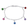 Children's Multi-Color Enamel Ladybug Bracelet in Sterling Silver