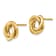 14k Yellow Gold 11mm Polished Intertwined Circles Stud Earrings