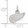 Rhodium Over Sterling Silver NHL LogoArt Detroit Red Wings Extra Small Pendant