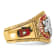 10K Two-Tone Yellow and White Gold Men's Textured and Enameled Masonic
Shriner's Ring