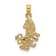 14k Yellow Gold 3D Textured Leo Zodiac pendant