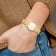 Ladies Charles Hubert Stainless Steel IP-plated Silver-tone Dial Mesh Band
