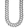 Rhodium Over Sterling Silver Polished 20mm Triple Circle Link Necklace