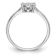 Rhodium Over 14K White Gold Lab Grown Diamond Cluster Engagement Ring 0.33ctw