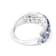 Rhodium Over Sterling Silver Oval Tanzanite and White Zircon Ring 3.11ctw