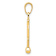 14k Yellow Gold 3D Navy Anchor Pendant