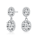 CZ Halo Drop Earrings In Sterling Silver