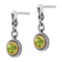 Sterling Silver with 14K Gold Flash Plated Peridot Earrings