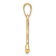 14K Two-tone Gold Diamond-Cut 3D Hammer Pendant