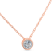 Round Aquamarine and Cubic Zirconia 18K Rose Gold Over Sterling Silver
Pendant with chain, 1.75ctw