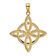 14K Yellow Gold Large Celtic Eternity Knot Charm