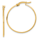 14k Yellow Gold Polished 1 1/16" Knife Edge Hoop Earrings
