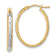 14k Two-tone Diamond-Cut and Textured 1 1/8" Hoop Earrings