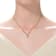 Pave CZ Heart Pendant Necklace In 14K Gold Over Brass