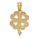 14K Yellow Gold Four Leaf Clover Pendant