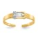 14K Yellow Gold .01ct Diamond Buckle Toe Ring
