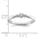 Rhodium Over 14K White Gold Petite Beaded Edge Round Diamond Ring 0.1ctw
