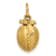 14k Yellow Gold Satin Peach Charm Pendant