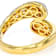 Bypass Ring With CZ In 18K Yellow Gold Over Sterling Silver