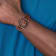 Charles Hubert Men's Stainless Steel Brown Dial Dual Time Watch