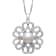 Sterling Silver Freshwater Pearl and Cubic Zirconia Pendant