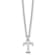 Rhodium Over Sterling Silver Cutout Letter T Initial Necklace