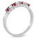 0.37ctw Ruby and Diamond Band Ring in 14k White Gold