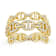 Rachel Zoe CZ Triple Mariner Row Ring in 14K Gold Over Sterling Silver