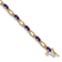 14k Yellow Gold and 14k White Gold Diamond and Amethyst Bracelet