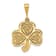 14K Yellow Gold Trinity Clover Pendant