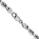 Rhodium Over 14k White Gold 4.5mm Solid Diamond-Cut Quadruple Rope Chain