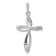 Rhodium Over 14k White Gold Diamond Cross Pendant