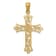 14k Yellow Gold Diamond-Cut and Textured Cross Pendant