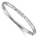 Rhodium Over 14K White Gold 3/16 Florentine Hinged Bangle