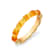 14K Yellow Gold Over Sterling Silver Acrylic Bamboo Bangle in Honey