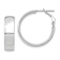 Rhodium Over 14k White Gold High Polished 15/16" Hoop Earrings