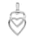 Rhodium Over 14k White Gold Diamond Entwined Hearts Pendant