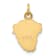 14K Yellow Gold Hollow Polished and Satin Small Jesus Medal Pendant