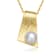 Pear Shape Freshwater Pearl Rectangle Drop Pendant In 14K Gold Over
Sterling Silver