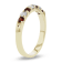 14K Yellow Gold Garnet and Diamond Wedding Band 0.50ctw