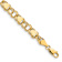 14k Yellow Gold 7mm Double Link with Hearts Charm Bracelet