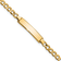 14k Yellow Gold Cuban Link ID Bracelet