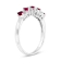 0.52ctw Ruby and Diamond Band Ring in 14k White Gold