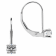 White Cubic Zirconia 14k White Gold Earrings With Velvet Gift Box 0.50ctw